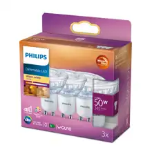 PHILIPS LED reflektor Classic PAR16 3.8W/50W GU10 927 345lm/36° Dim 15Y 3-pack