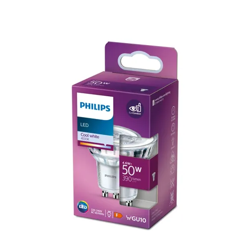 PHILIPS LED reflektor Classic PAR16 4.6W/50W GU10 4000K 390lm/36° NonDim 15Y BL