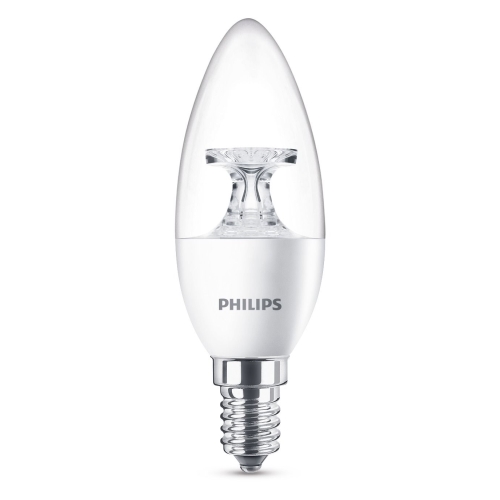 PHILIPS LED  svíčka B35 5.5W/40W E14 2700K 470lm NonDim 15Y čirá BL˙