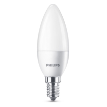 PHILIPS LED  svíčka B35 5.5W/40W E14 2700K 470lm NonDim 15Y opál BL˙