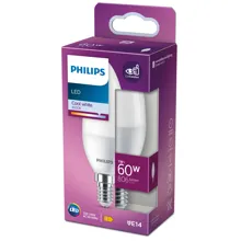 PHILIPS LED svíčka B38 7W/60W E14 4000K 806lm NonDim 15Y opál