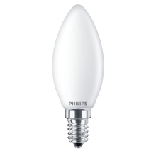 PHILIPS LED svíčka filament B35 4.3W/40W E14 2700K 470lm Dim 15Y opál