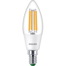 PHILIPS LED  svíčka filament MASTER B35 2.3W/40W E14 2700K 485lm NonDim 50Y˙