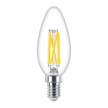 PHILIPS LED svíčka filament MASTER B35 3.4W/40W E14 2700K 470lm DimTone 25Y čirá