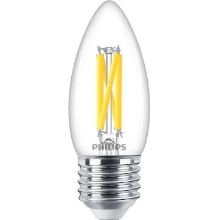 PHILIPS LED svíčka filament MASTER B35 3.4W/40W E27 2700K 470lm DimTone 25Y čirá