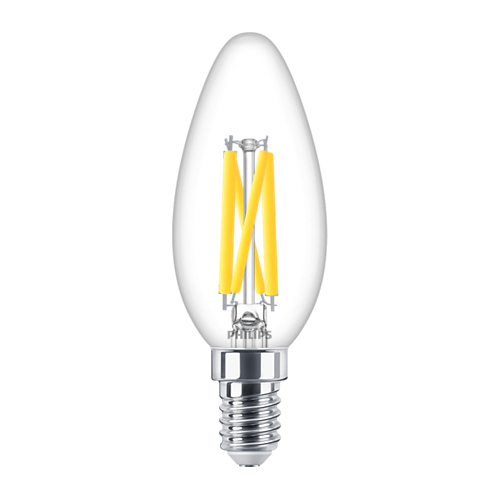 PHILIPS LED svíčka filament MASTER B35 5.9W/60W E14 2700K 806lm DimTone 25Y čirá