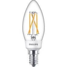 PHILIPS LED svíčka filament SSW B35 5W/40W E14 2700-2200K 470lm NonDim čirá BL