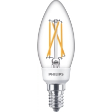 PHILIPS LED svíčka filament SSW B35 5W/40W E14 2700/2500/2200K 470lm NonDim 15Y
