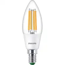 PHILIPS LED svíčka filament UE B35 2.3W/40W E14 2700K 485lm NonDim 50Y čirá