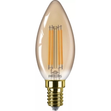 PHILIPS LED svíčka filament Vintage B35 3.1W/25W E14 1800K 250lm NonDim 15Y