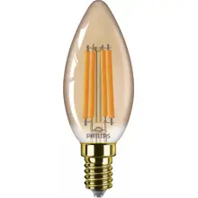 PHILIPS LED svíčka filament Vintage B35 6W/40W E14 1800K 470lm NonDim 15Y čirá