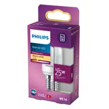PHILIPS LED trubková žárovka T25 3.2W/25W E14 2700K 250lm NonDim 15Y opál BL