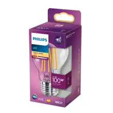 PHILIPS LED žárovka A60 10.5W/100W E27 4000K 1521lm NonDim 15Y opál