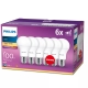 PHILIPS LED žárovka A60 13W/100W E27 2700K 1521lm NonDim 15Y opál 6-pack