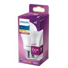 PHILIPS LED žárovka A60 13W/100W E27 2700K 1521lm NonDim 15Y opál