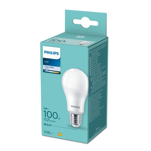 PHILIPS LED žárovka A60 13W/100W E27 4000K 1521lm NonDim 15Y opál