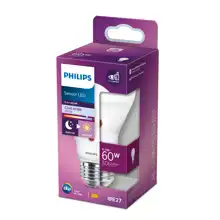 PHILIPS LED žárovka A60 6.5W/60W E27 4000K 806lm NonDim 15Y opál sou.senzor
