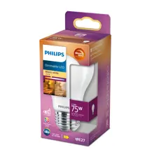 PHILIPS LED žárovka A60 7.2W/75W E27 2200-2700K 1055lm Dim 15Y opál