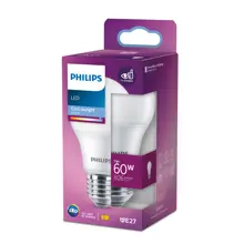 PHILIPS LED žárovka A60 7W/60W E27 6500K 806lm NonDim 15Y opál