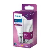 PHILIPS LED žárovka A60 9.5W/75W E27 4000K 1055lm NonDim 15Y opál
