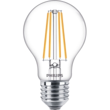 PHILIPS LED žárovka Classic A60 8.5W/75W E27 2700K 1055lm NonDim 15Y čirá BL