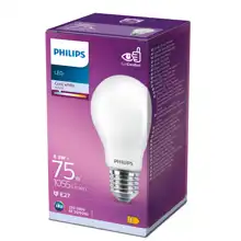 PHILIPS LED žárovka Classic A60 8.5W/75W E27 4000K 1055lm NonDim 15Y opál