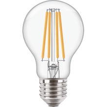 PHILIPS LED žárovka filament A60 10.5W/100W E27 2700K 1521lm NonDim 15Y čirá