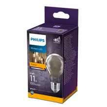 PHILIPS LED žárovka filament A60 2.3W/11W E27 1800K 100lm NonDim 15Y kouř.