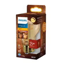 PHILIPS LED žárovka filament A60 3.1W/25W E27 1800K 270lm Dim 15Y jantar