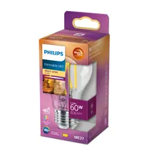 PHILIPS LED žárovka filament A60 5.9W/60W E27 2200-2700K 806lm Dim 15Y čirá