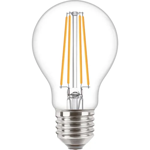 PHILIPS LED žárovka filament A60 7W/60W E27 2700K 806lm NonDim 15Y čirá