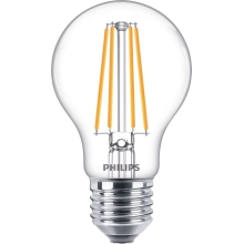 PHILIPS LED žárovka filament A60 8.5W/75W E27 2700K 1055lm NonDim 15Y čirá
