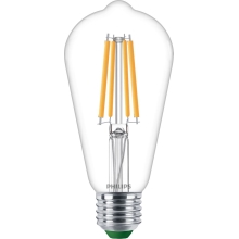 PHILIPS LED žárovka filament MASTER.UE ST64 4W/60W E27 2700K 840lm NonDim 50Y