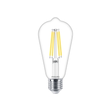 PHILIPS LED žárovka filament MASTER.V ST64 5.9W/60W E27 2700K 806lm Dim 15Y čirá