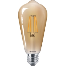 PHILIPS LED  žárovka filament ST64 4W/35W E27 2500K 400lm NonDim 15Y gold˙