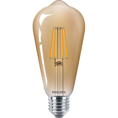 PHILIPS LED  žárovka filament ST64 4W/35W E27 2500K 400lm NonDim 15Y gold˙