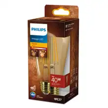 PHILIPS LED žárovka filament ST64 7W/40W E27 1800K 470lm NonDim 15Y jantar