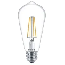 PHILIPS LED žárovka filament ST64 7W/60W E27 2700K 806lm NonDim 15Y čirá