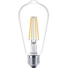PHILIPS LED žárovka filament ST64 7W/60W E27 2700K 806lm NonDim 15Y
