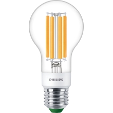 PHILIPS LED žárovka filament UE A60 4W/60W E27 2700K 840lm Dim 50Y čirá