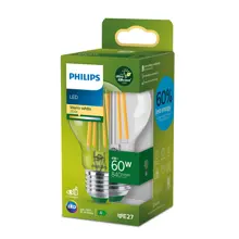 PHILIPS LED žárovka filament UE A60 4W/60W E27 2700K 840lm NonDim 50Y čirá