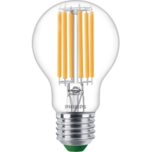 PHILIPS LED žárovka filament UE A60 5.2W/75W E27 2700K 1095lm NonDim 50Y