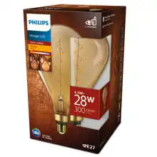PHILIPS LED žárovka.giant A160 4.5W/28W E27 1800K 300lm NonDim 15Y gold