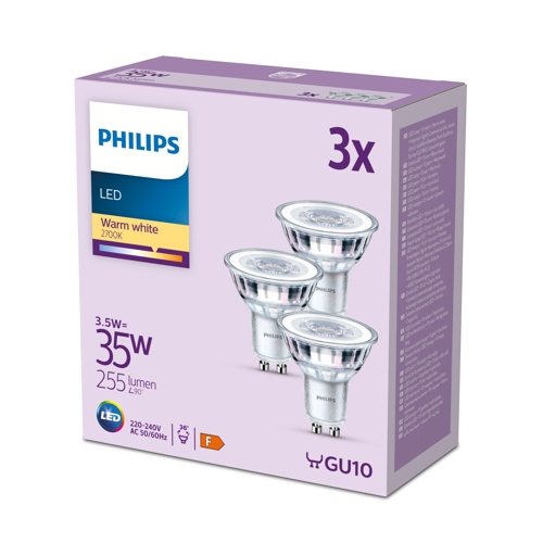 PHILIPS LEDClassic 35W GU10 WW 36D ND 3CT/6 EC