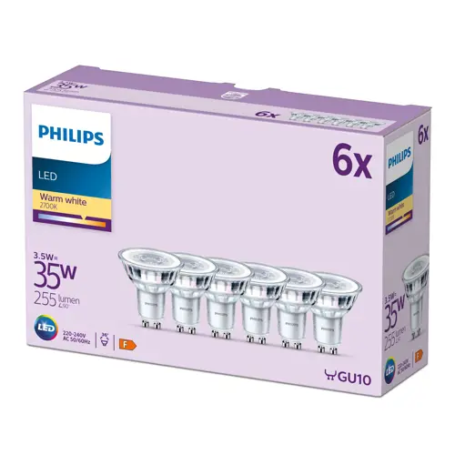 PHILIPS LEDClassic 35W GU10 WW 36D ND 6CT/4 EC