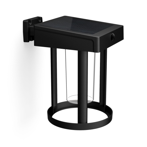 PHILIPS nástěnné svítidlo LED Camill.RD 1.4W 250lm IP44 solár.;černá;PIR senz