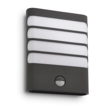 PHILIPS nástěnné svítidlo LED myGarden Raccoon 1x3W 270lm IP44 ;antracit senzor