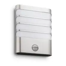 PHILIPS nástěnné svítidlo LED myGarden Raccoon 1x3W 270lm IP44 ;inox senzor