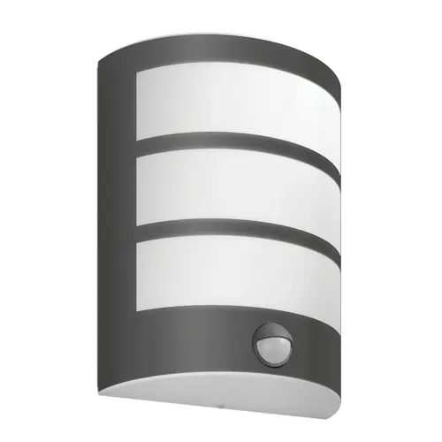 PHILIPS nástěnné svítidlo LED Python 1x6W 450lm/827 IP44 25Y ;antracit senzor