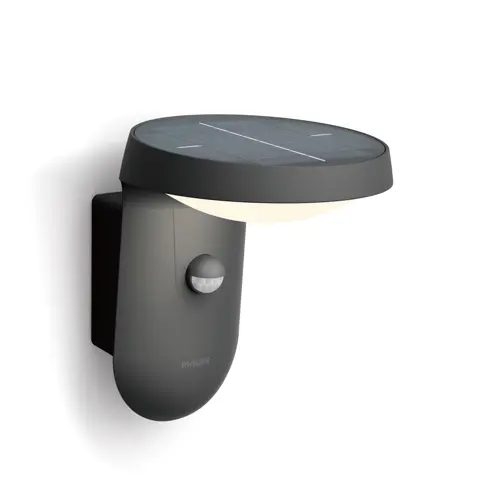 PHILIPS nástěnné svítidlo LED Tyla 1,2W 255lm/830 IP44 ; antracit senz.